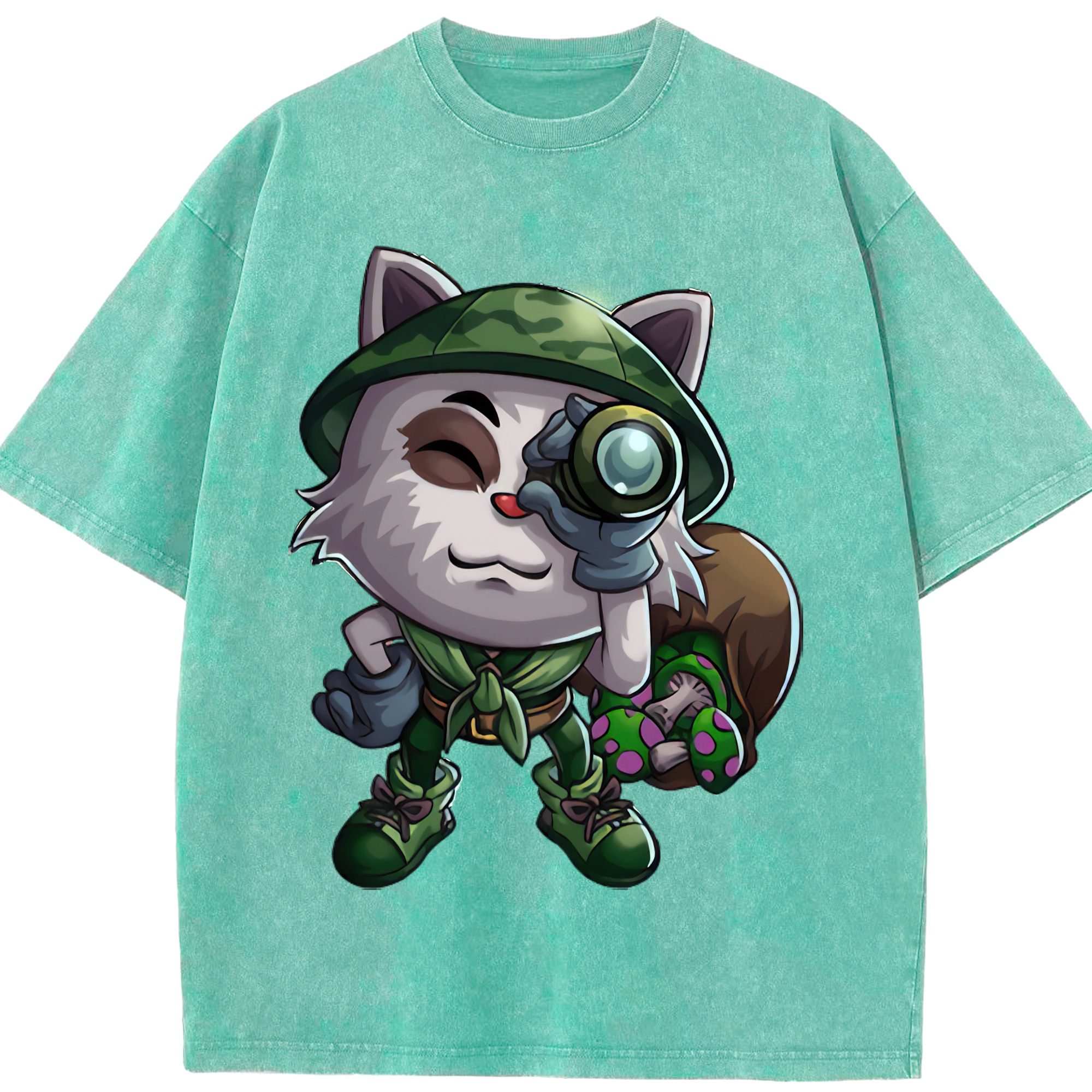 リーグ・オブ・レジェンド League of Legends LOL 綿100% ヴィンテージ風 半袖Tシャツ（フロントプリント）